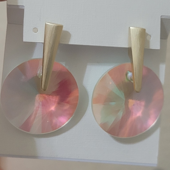 Kendra Scott Dichroic Jolie Earrings Beautiful Faceted Stones - Picture 9 of 15